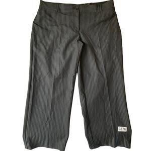 Avenue Women Formal Pants size 18 Petite Straight Leg Boot Cut Stripes Black